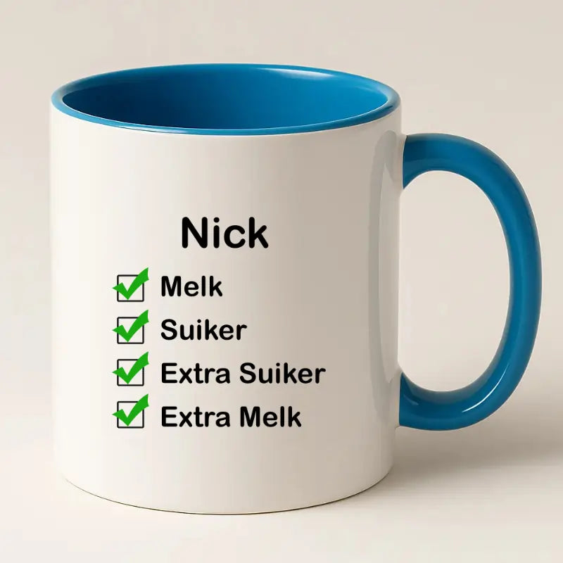 Checklist Koffiemok met Naam