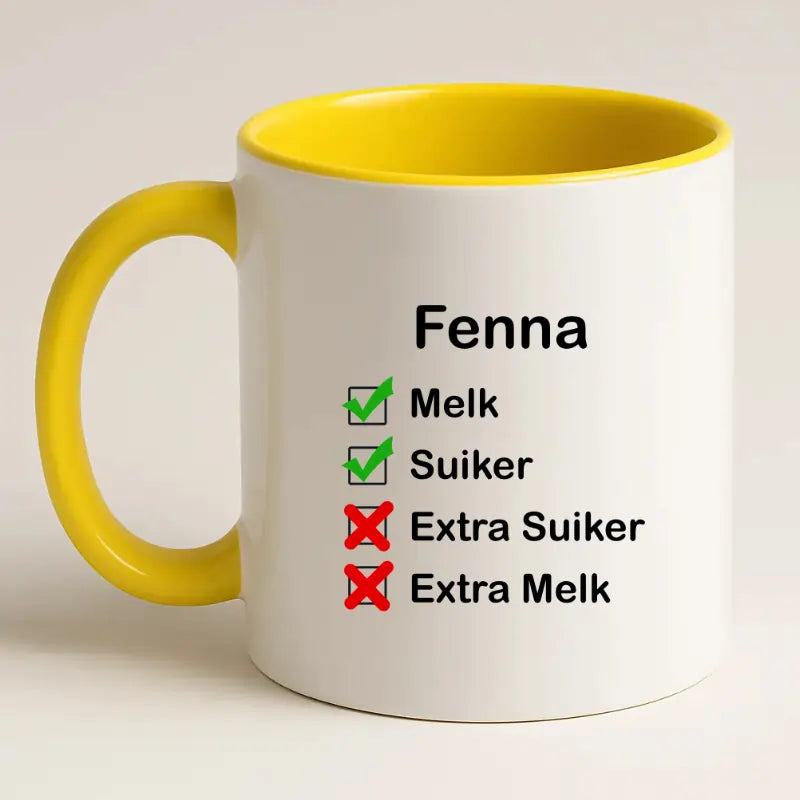 Checklist Koffiemok met Naam