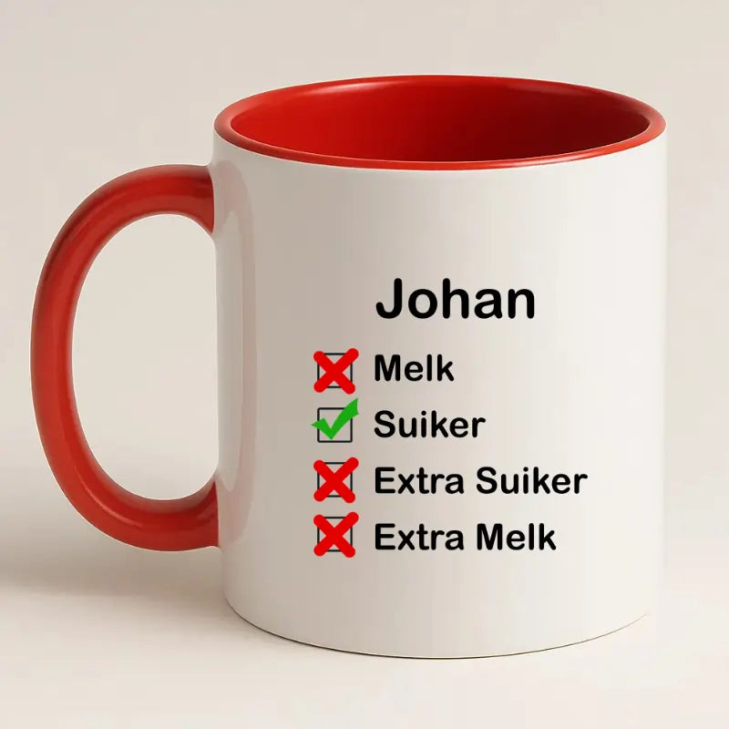 Checklist Koffiemok met Naam