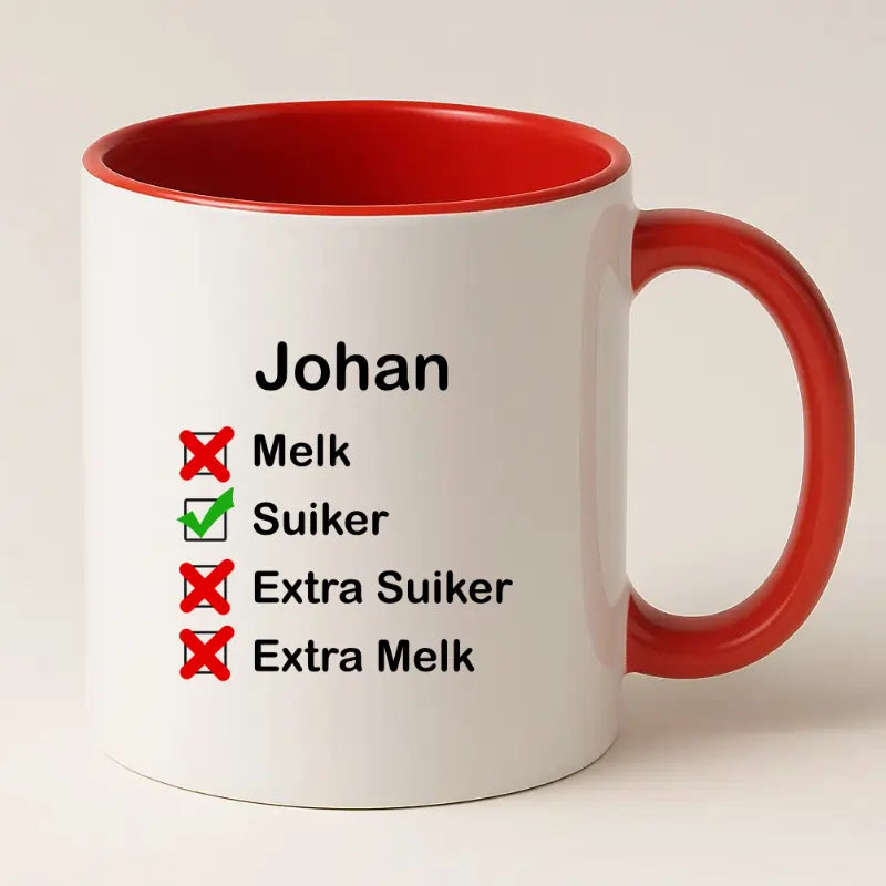 Checklist Koffiemok met Naam