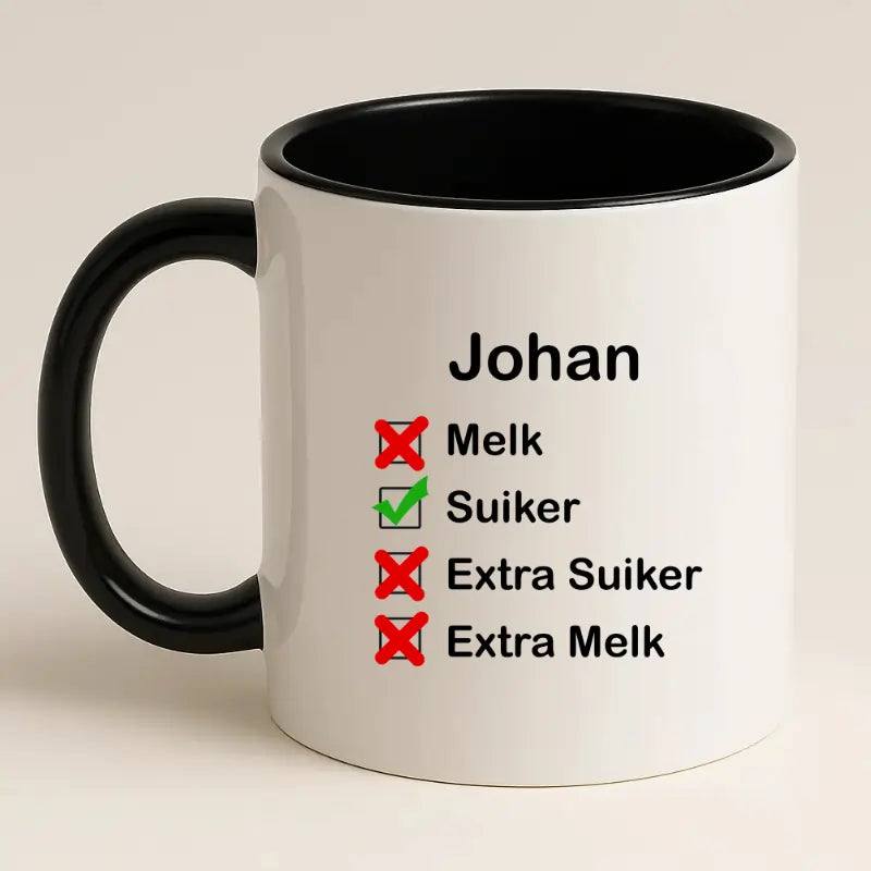 Checklist Koffiemok met Naam