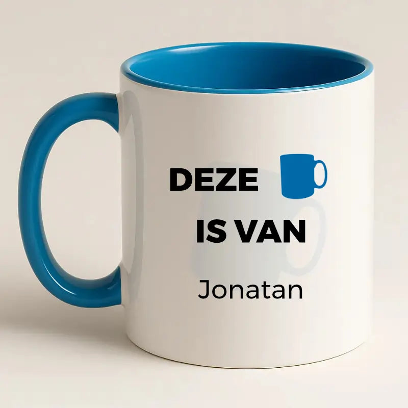 Deze Mok is van ….. – Met Dikke Letters