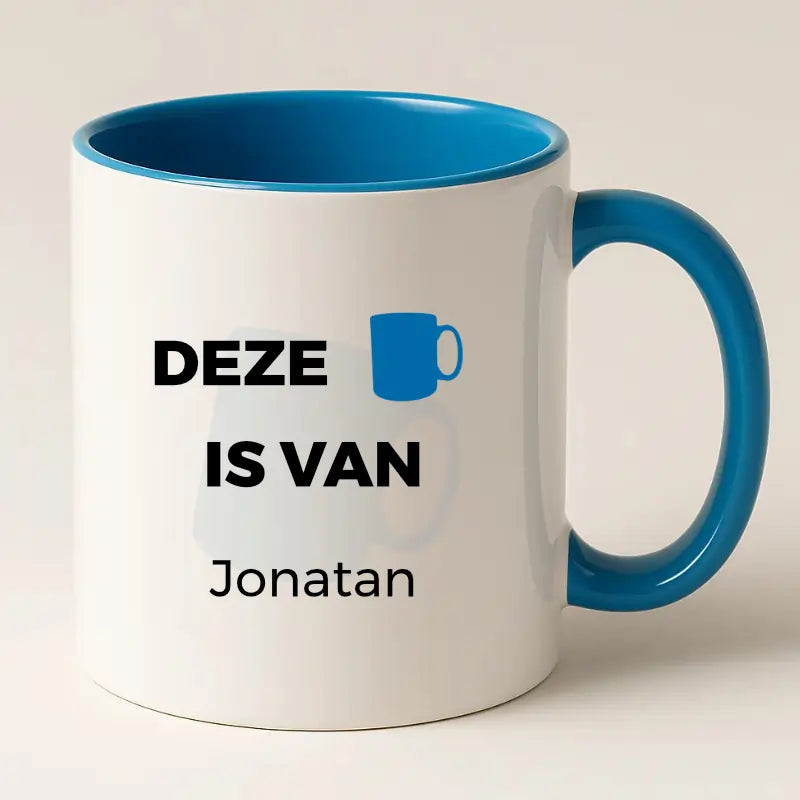 Deze Mok is van ….. – Met Dikke Letters