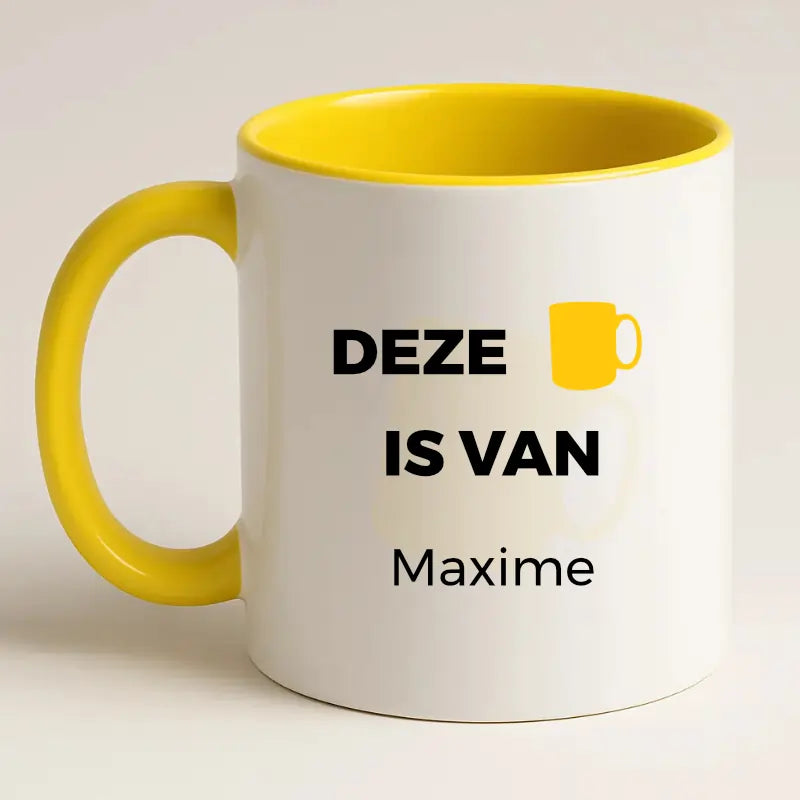 Deze Mok is van ….. – Met Dikke Letters