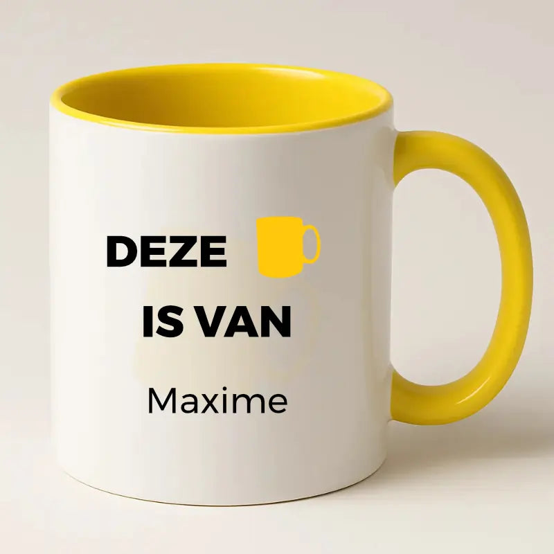 Deze Mok is van ….. – Met Dikke Letters