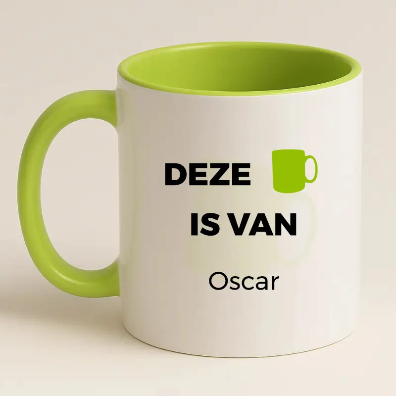 Deze Mok is van ….. – Met Dikke Letters