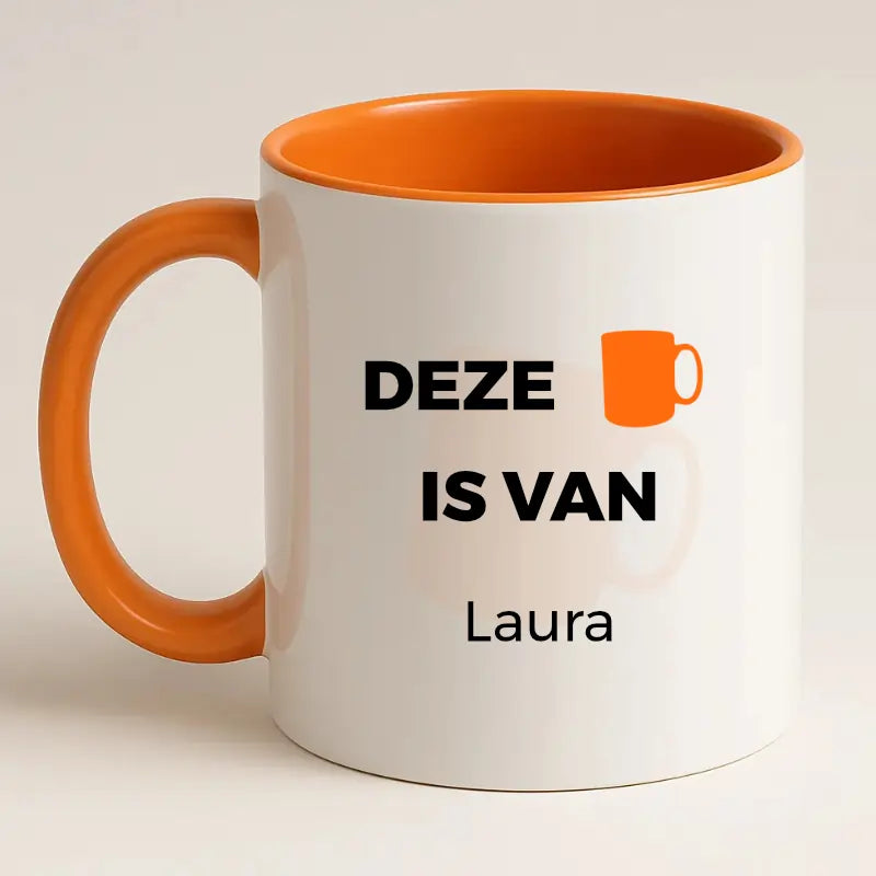 Deze Mok is van ….. – Met Dikke Letters