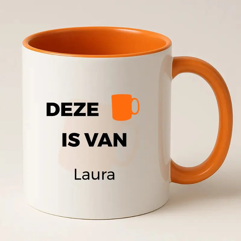 Deze Mok is van ….. – Met Dikke Letters