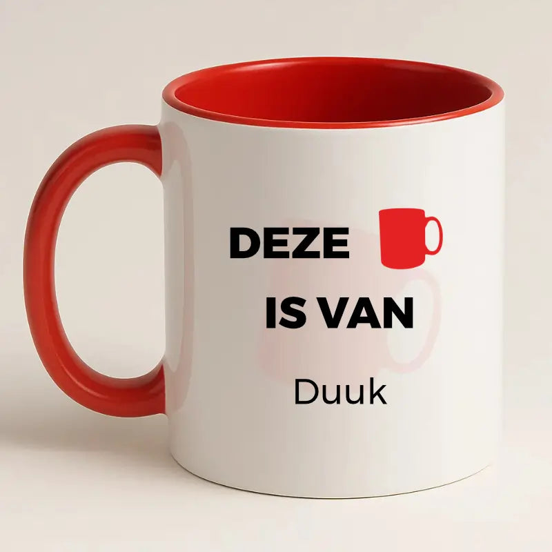 Deze Mok is van ….. – Met Dikke Letters