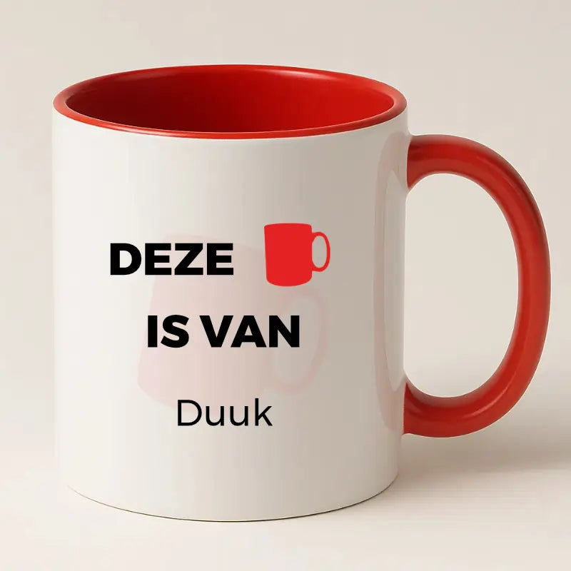 Deze Mok is van ….. – Met Dikke Letters