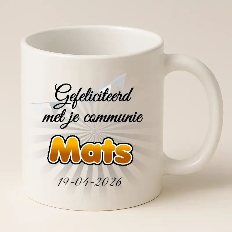 Eerste Communie Mok met Naam en Datum