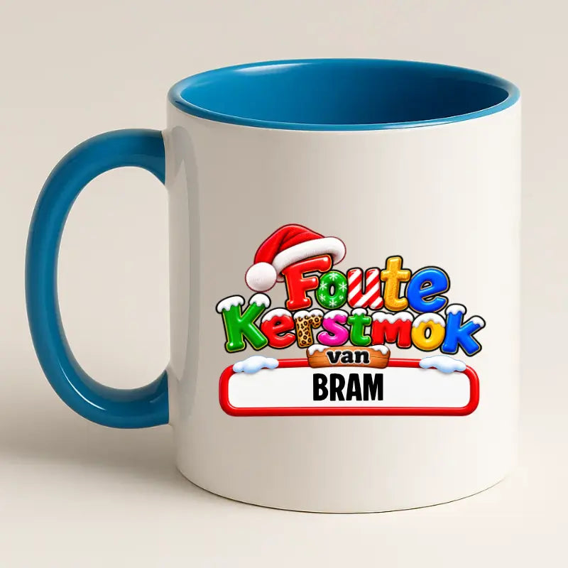 Foute Kerstmok met Naam – Grappige Gepersonaliseerde Kerstmok