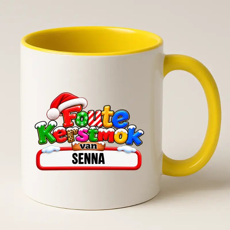 Foute Kerstmok met Naam – Grappige Gepersonaliseerde Kerstmok