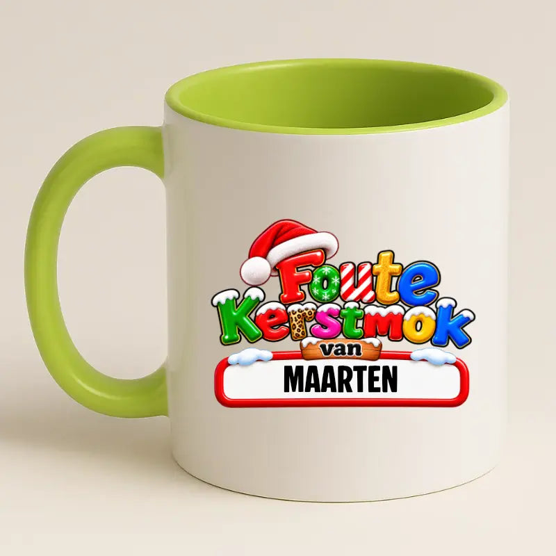 Foute Kerstmok met Naam – Grappige Gepersonaliseerde Kerstmok