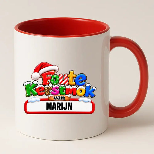 Foute Kerstmok met Naam – Grappige Gepersonaliseerde Kerstmok