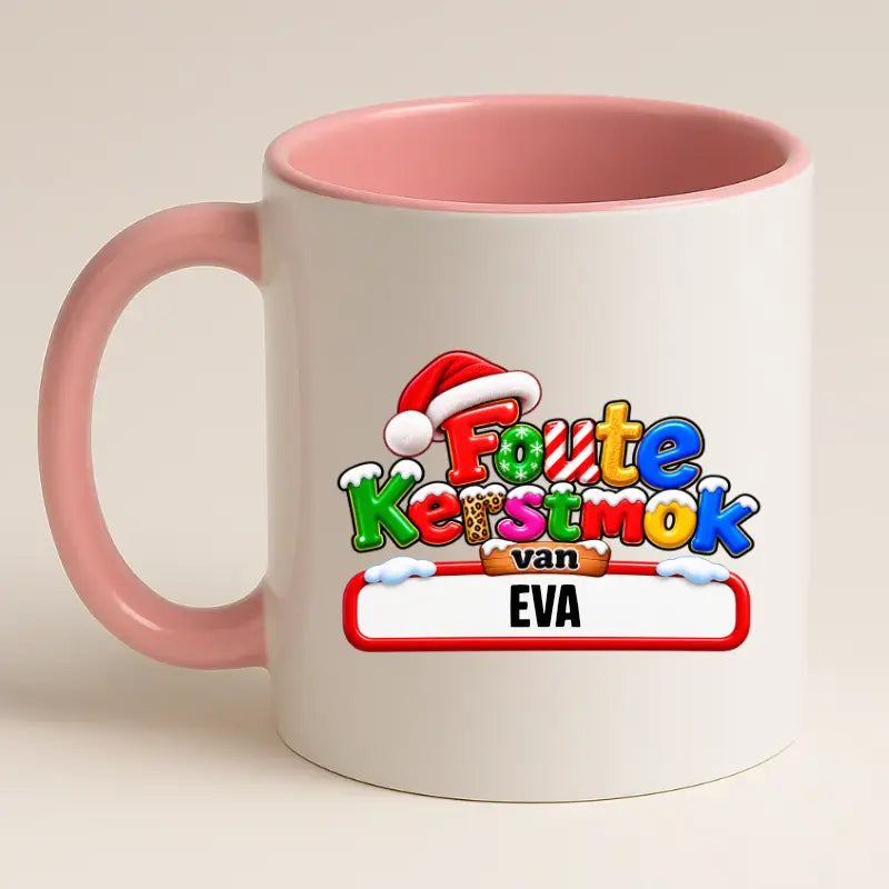Foute Kerstmok met Naam – Grappige Gepersonaliseerde Kerstmok