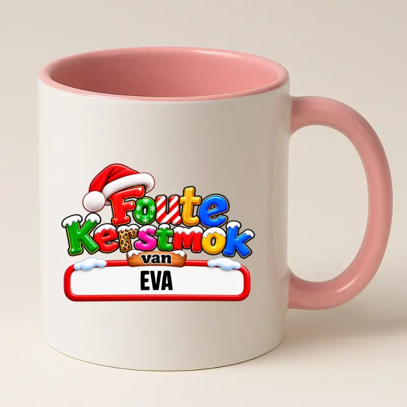 Foute Kerstmok met Naam – Grappige Gepersonaliseerde Kerstmok