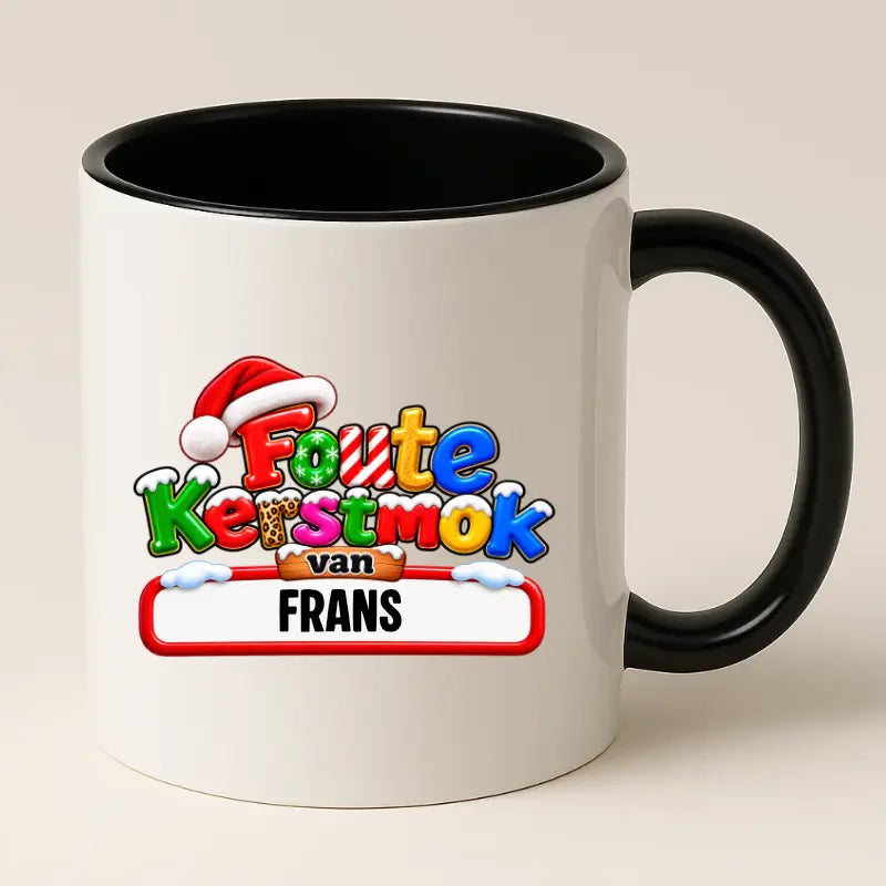 Foute Kerstmok met Naam – Grappige Gepersonaliseerde Kerstmok