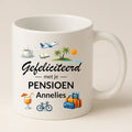 Gefeliciteerd met je Pensioen Mok met Naam
