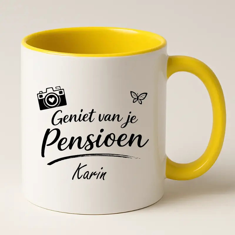 Geniet van je Pensioen Mok met Naam