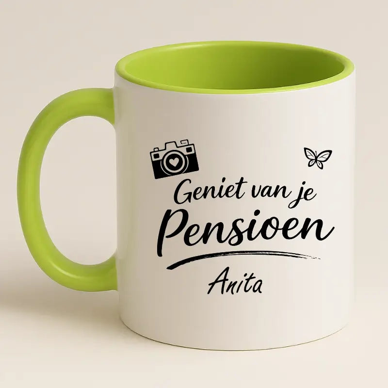 Geniet van je Pensioen Mok met Naam