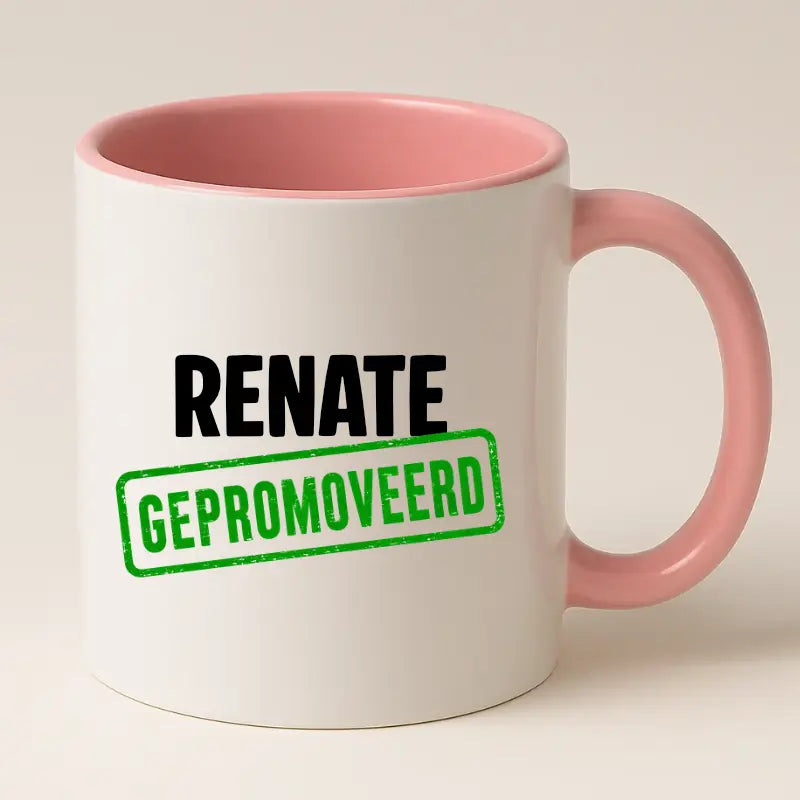 Gepromoveerd Mok met Naam – Stempel