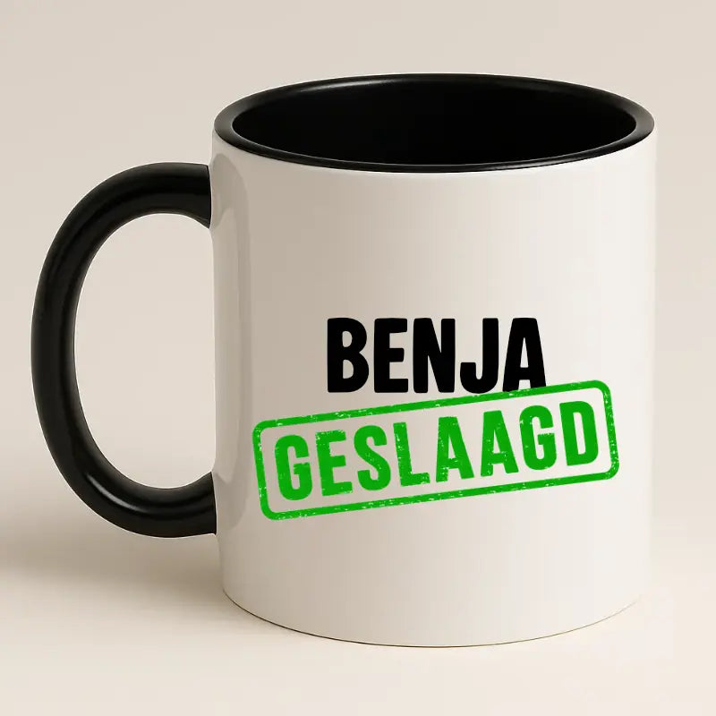 Geslaagd Mok met Naam - Stempel