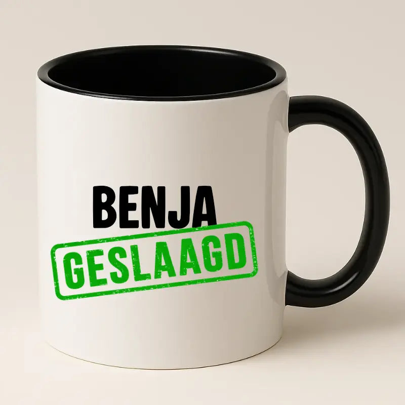 Geslaagd Mok met Naam - Stempel