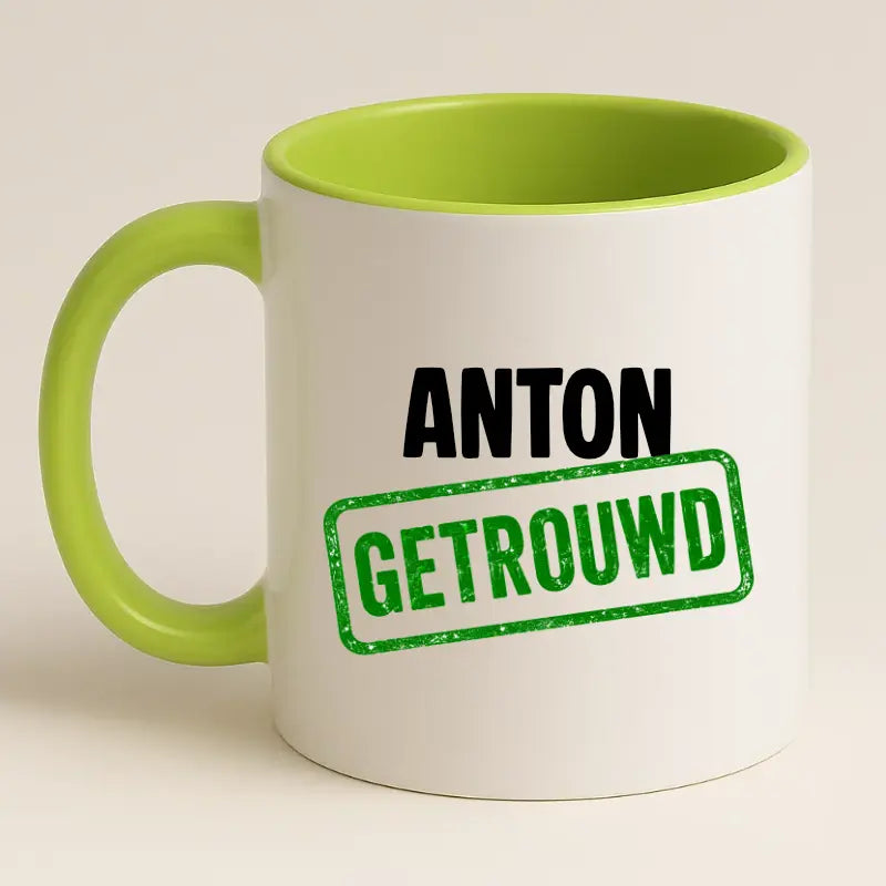 Getrouwd Mok met Naam – Stempel