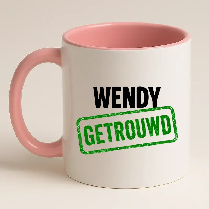 Getrouwd Mok met Naam – Stempel