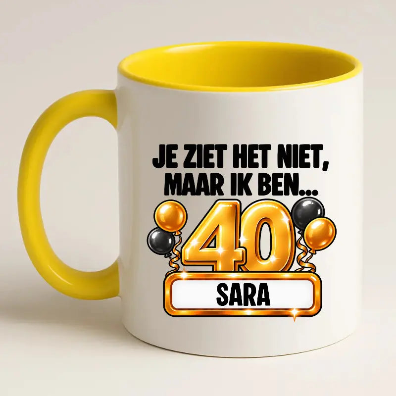Mok 40 Jaar met Naam – Je Ziet Het Niet, Maar Ik Ben 40 Jaar