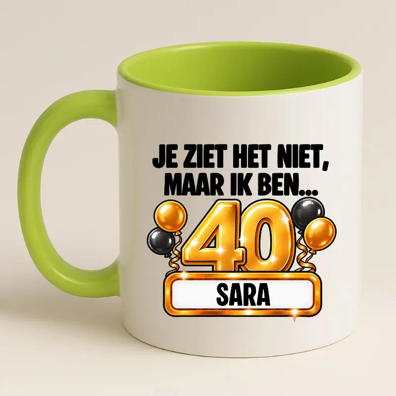 Mok 40 Jaar met Naam – Je Ziet Het Niet, Maar Ik Ben 40 Jaar