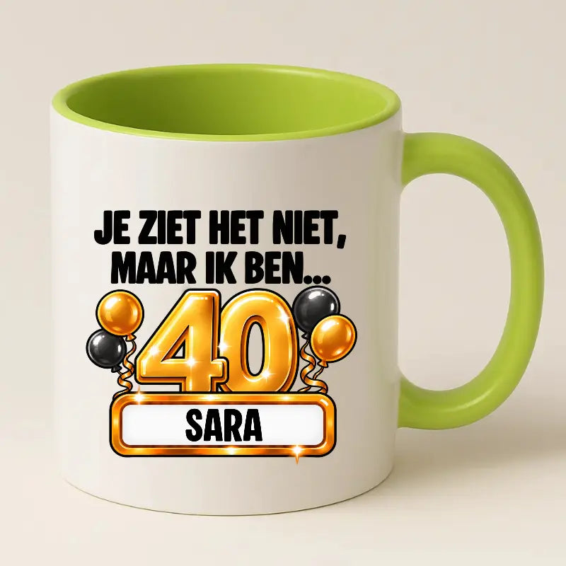 Mok 40 Jaar met Naam – Je Ziet Het Niet, Maar Ik Ben 40 Jaar