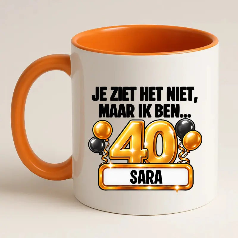 Mok 40 Jaar met Naam – Je Ziet Het Niet, Maar Ik Ben 40 Jaar