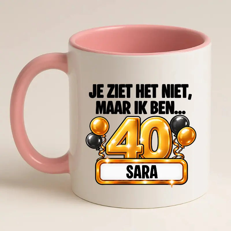 Mok 40 Jaar met Naam – Je Ziet Het Niet, Maar Ik Ben 40 Jaar