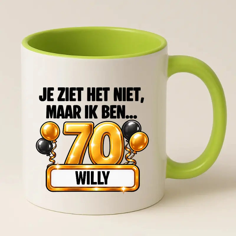 Mok 70 Jaar met Naam – Je Ziet Het Niet, Maar Ik Ben 70 Jaar