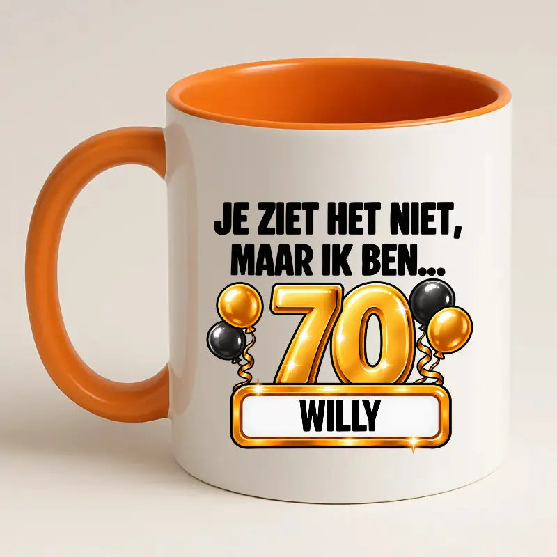 Mok 70 Jaar met Naam – Je Ziet Het Niet, Maar Ik Ben 70 Jaar