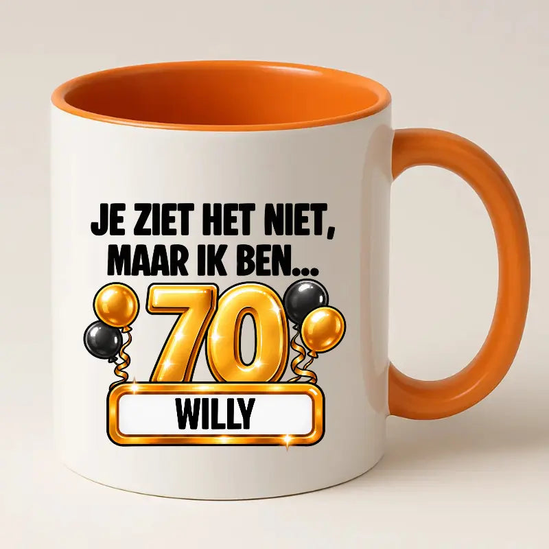 Mok 70 Jaar met Naam – Je Ziet Het Niet, Maar Ik Ben 70 Jaar