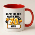 Mok 70 Jaar met Naam – Je Ziet Het Niet, Maar Ik Ben 70 Jaar
