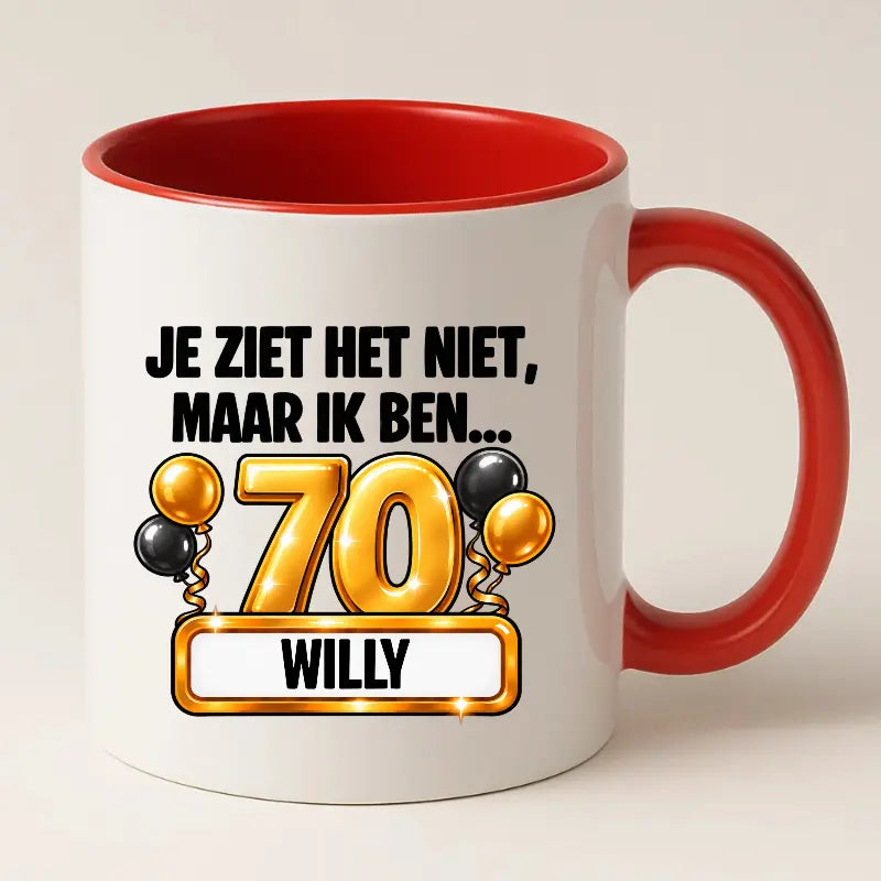 Mok 70 Jaar met Naam – Je Ziet Het Niet, Maar Ik Ben 70 Jaar
