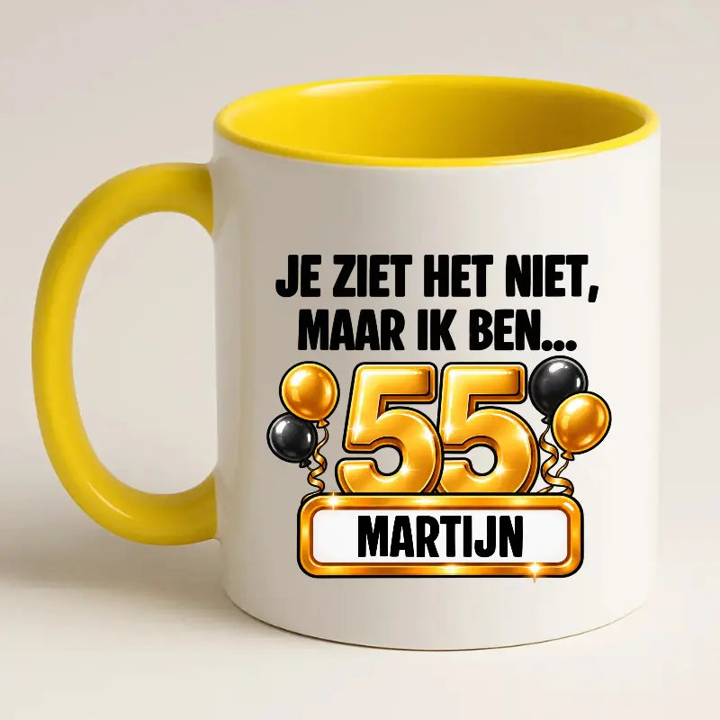 Mok 55 Jaar met Naam – Je Ziet Het Niet, Maar Ik Ben 55 Jaar