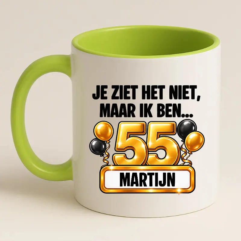 Mok 55 Jaar met Naam – Je Ziet Het Niet, Maar Ik Ben 55 Jaar