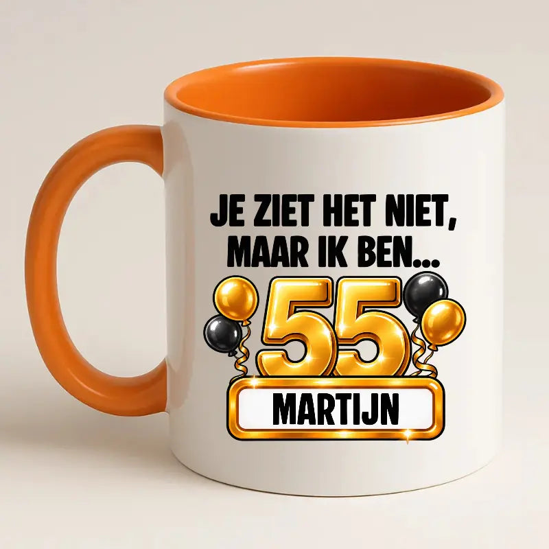 Mok 55 Jaar met Naam – Je Ziet Het Niet, Maar Ik Ben 55 Jaar