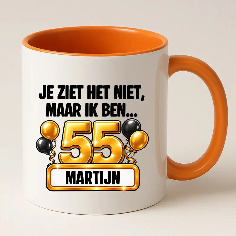Mok 55 Jaar met Naam – Je Ziet Het Niet, Maar Ik Ben 55 Jaar