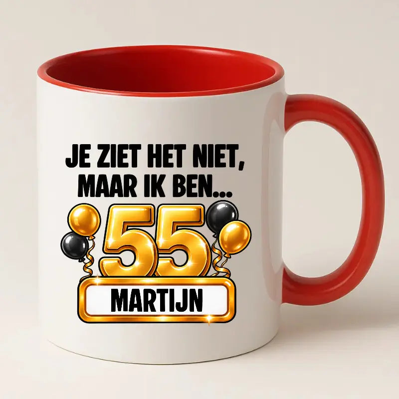 Mok 55 Jaar met Naam – Je Ziet Het Niet, Maar Ik Ben 55 Jaar