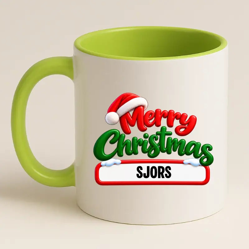 Merry Christmas Mok met Naam – Persoonlijke Kerstmok