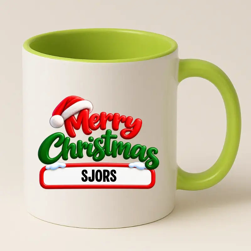 Merry Christmas Mok met Naam – Persoonlijke Kerstmok