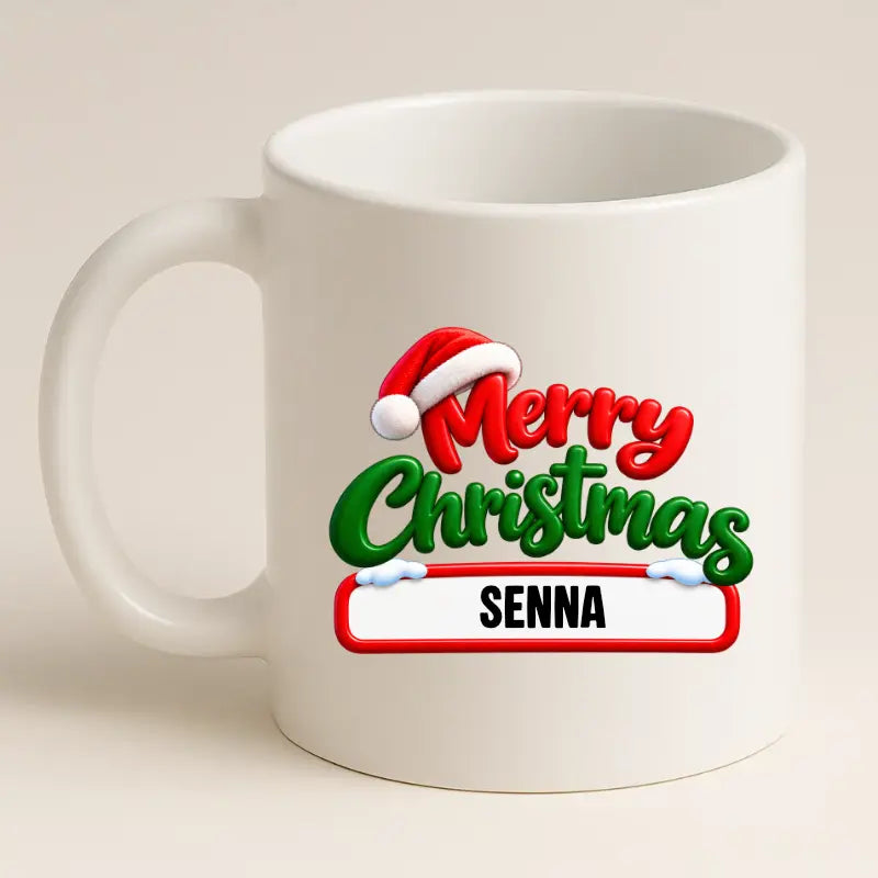 Merry Christmas Mok met Naam – Persoonlijke Kerstmok