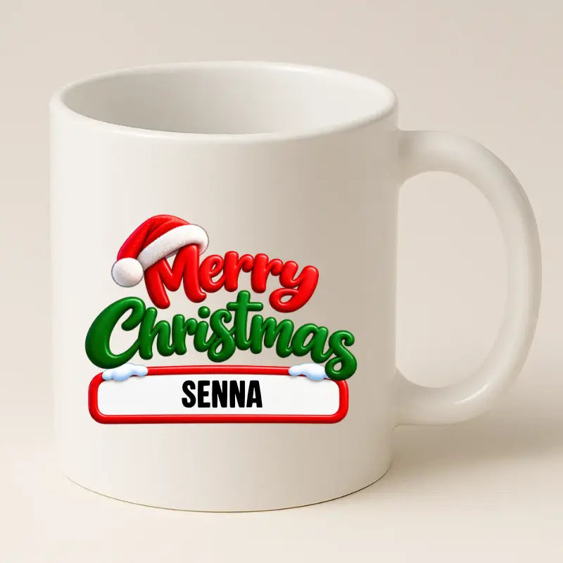 Merry Christmas Mok met Naam – Persoonlijke Kerstmok