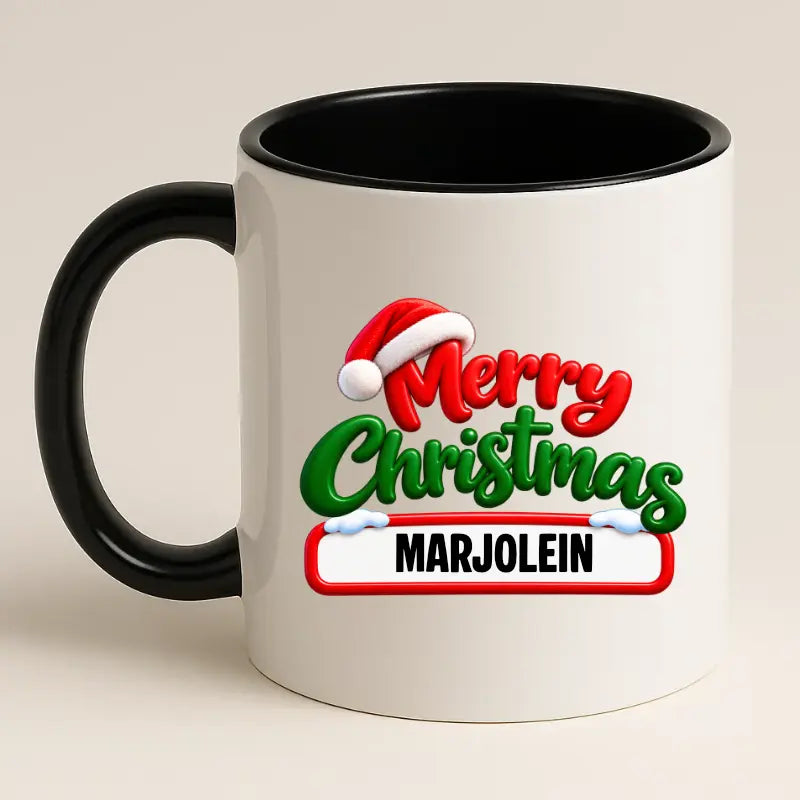 Merry Christmas Mok met Naam – Persoonlijke Kerstmok